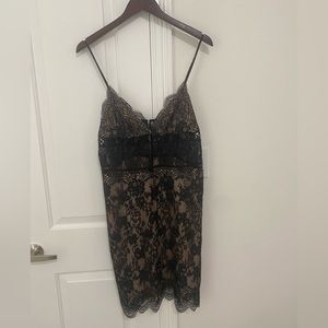 Victoria’s Secret Black Lace Slip Gown NWOT